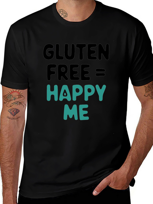 Gluten Free Happy Me Black Graphic Tee