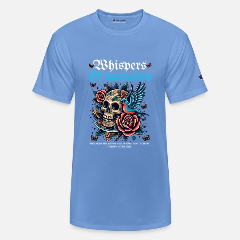 Whispers of mortality where skulls meet roses and