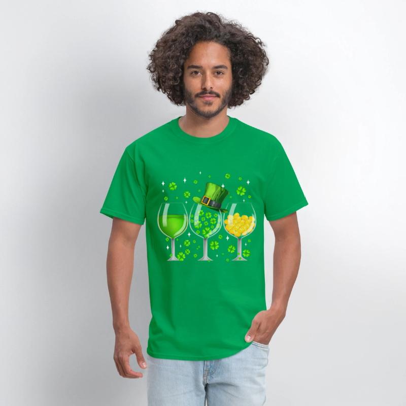 Wine St Patricks Day Shamrock Wine Glasses