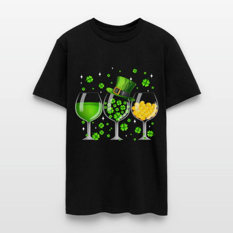 Wine St Patricks Day Shamrock Wine Glasses