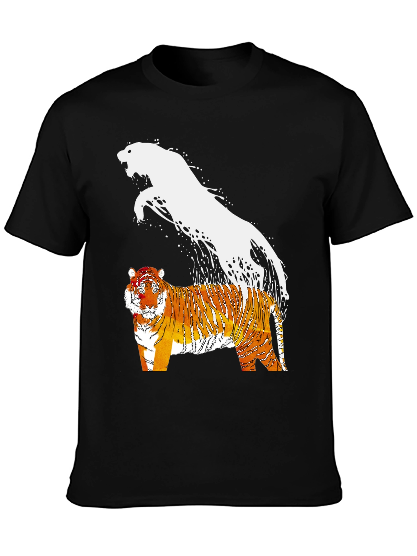 Tiger Spirit Graphic Tee - Black