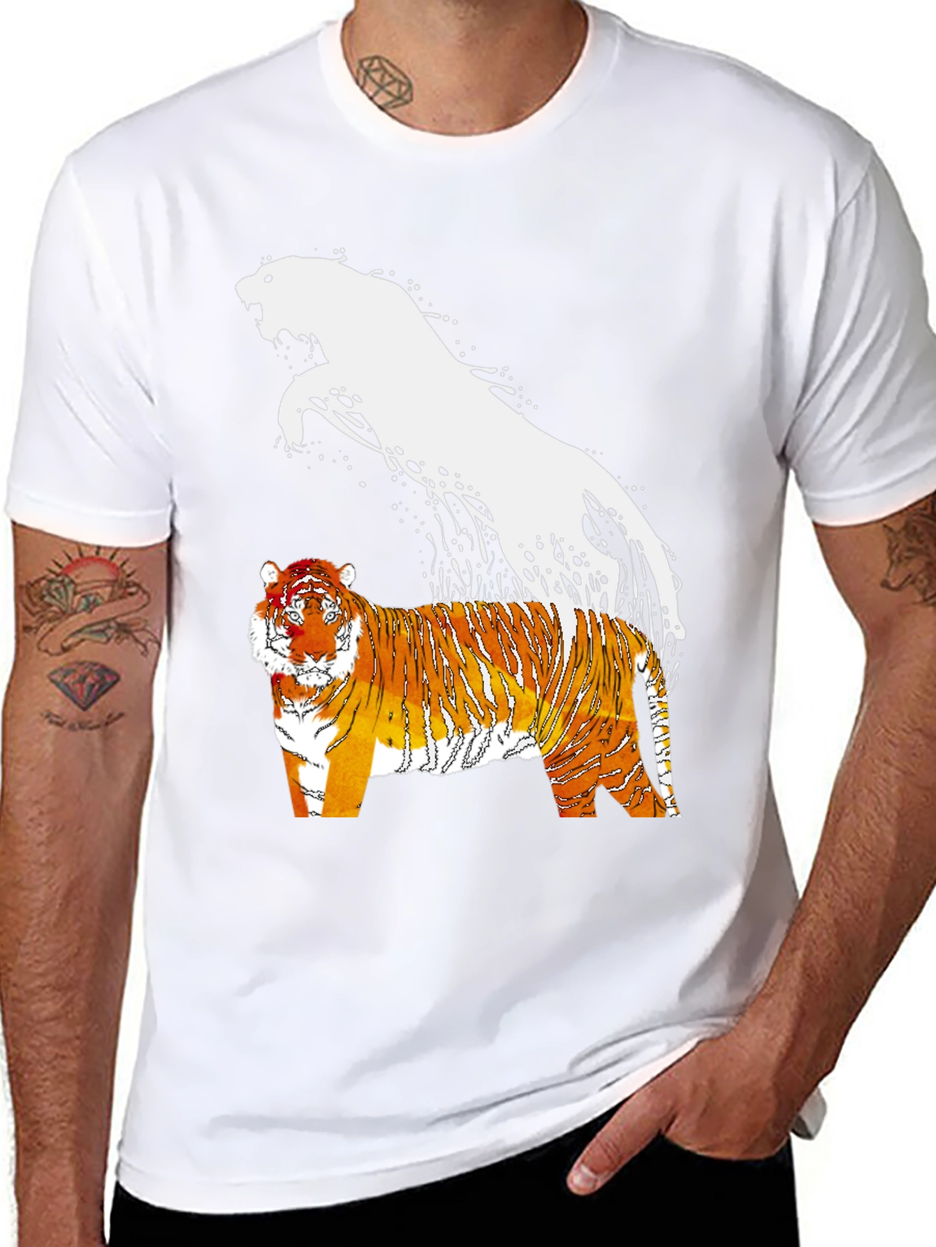 Tiger Spirit Graphic Tee - Black