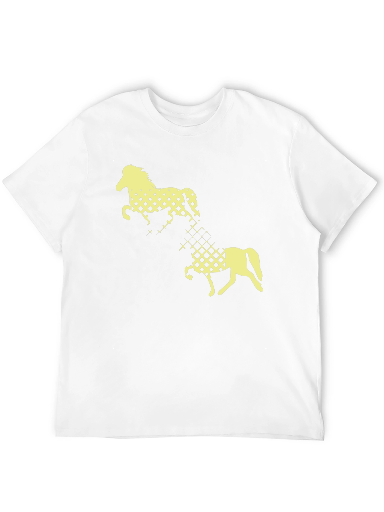 Black T-Shirt with Horse Silhouette Design
