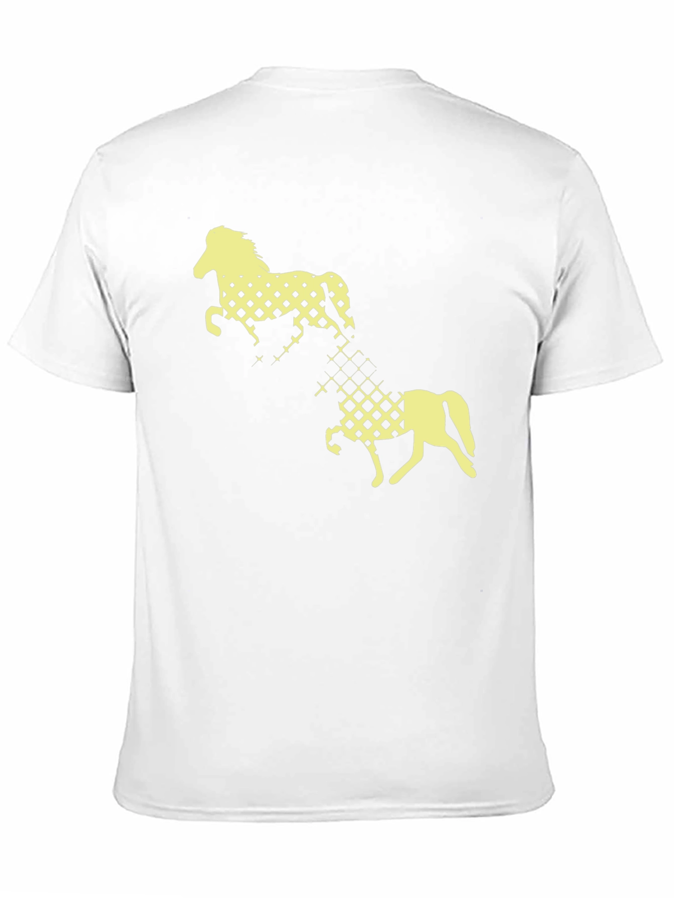Black T-Shirt with Horse Silhouette Design