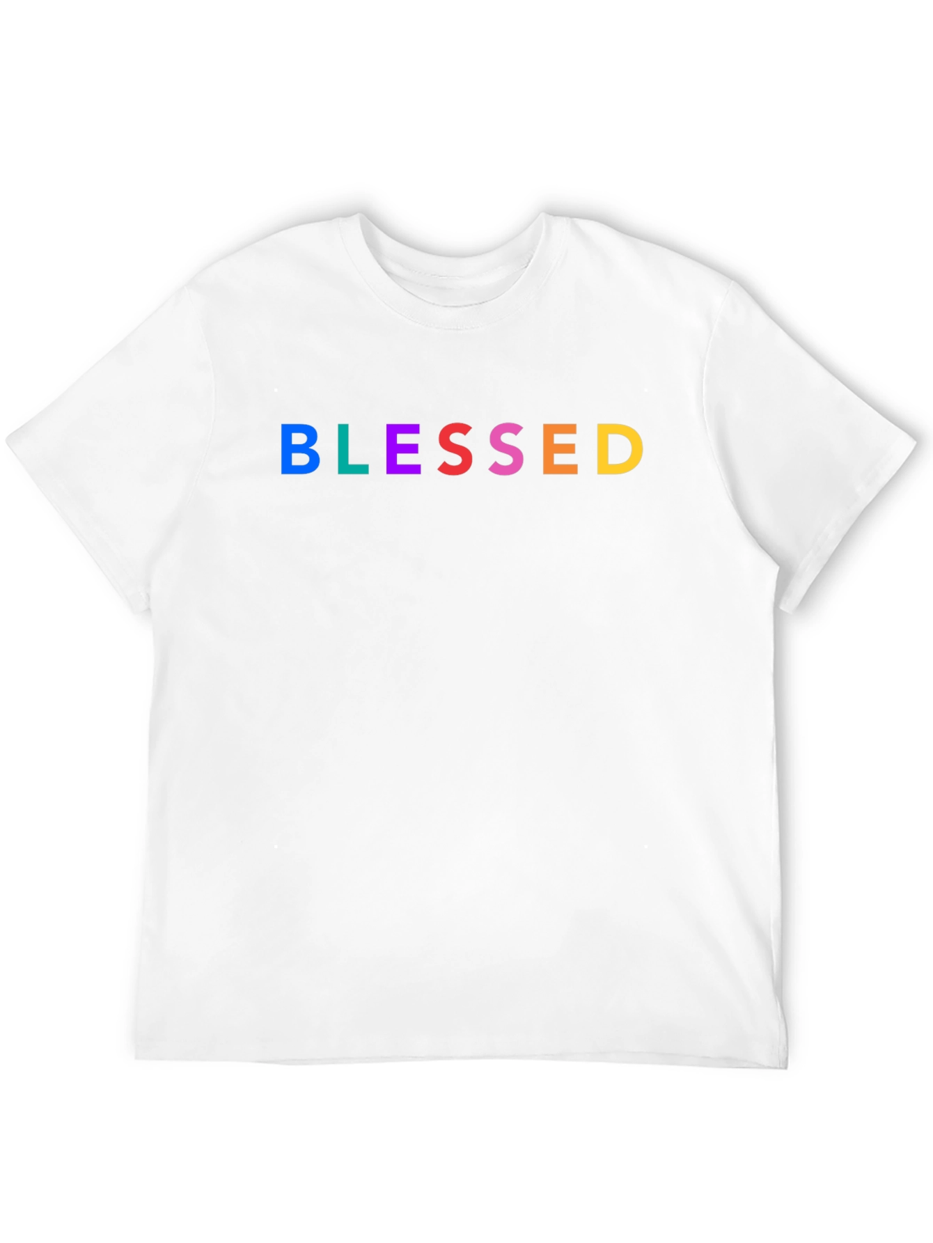 Blessed Rainbow Graphic Tee - Black
