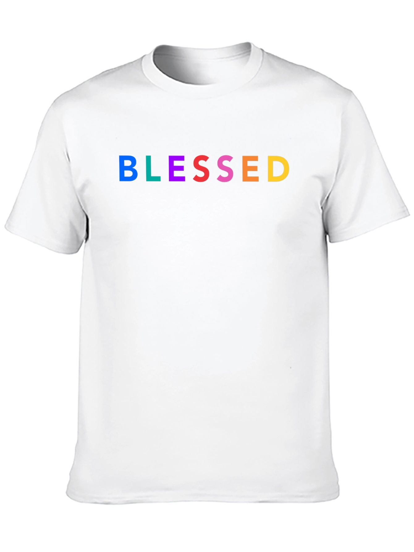 Blessed Rainbow Graphic Tee - Black