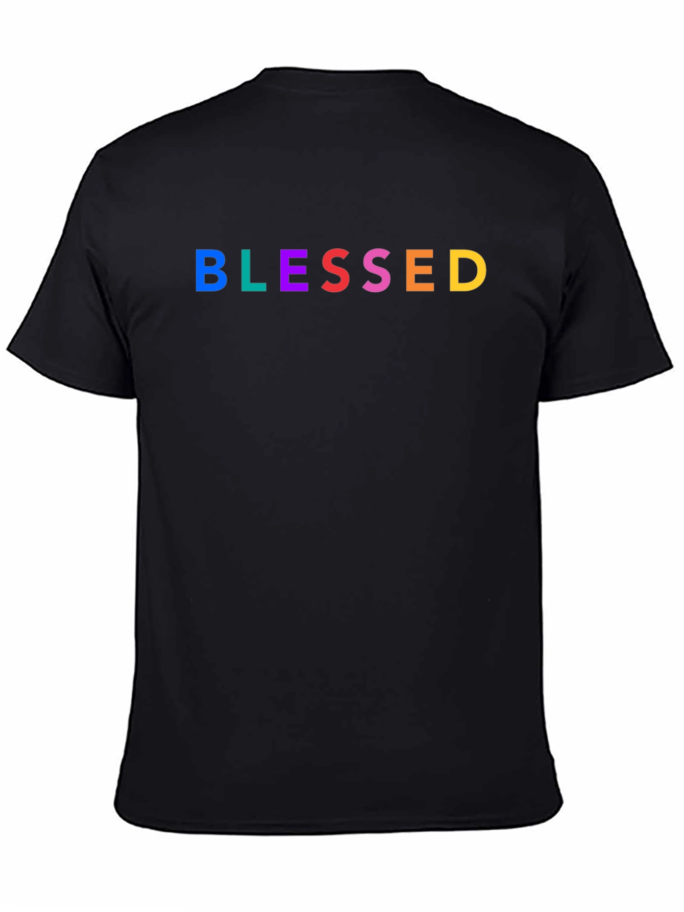 Blessed Rainbow Graphic Tee - Black