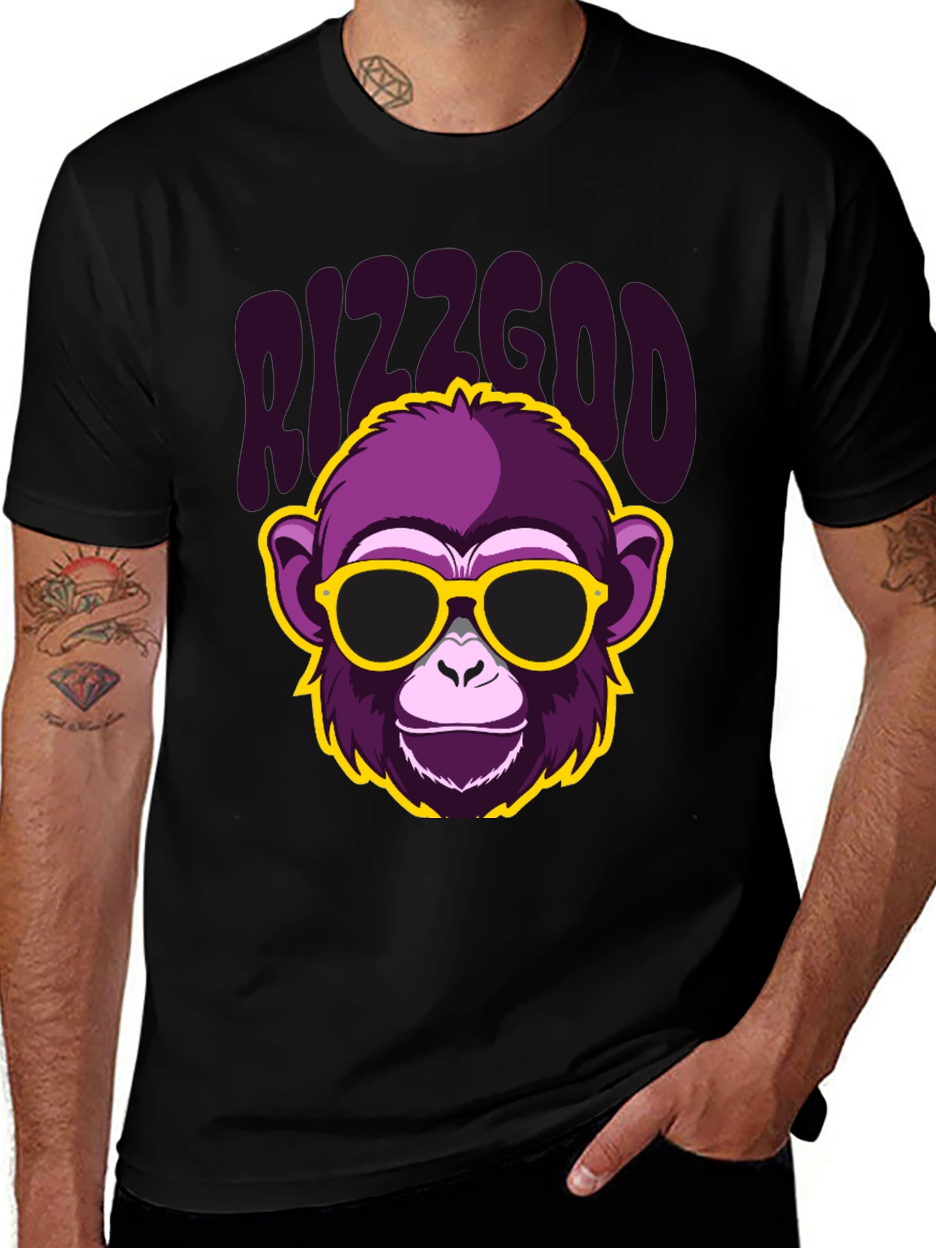 Bizzgod Monkey Graphic T-Shirt - Bold Streetwear