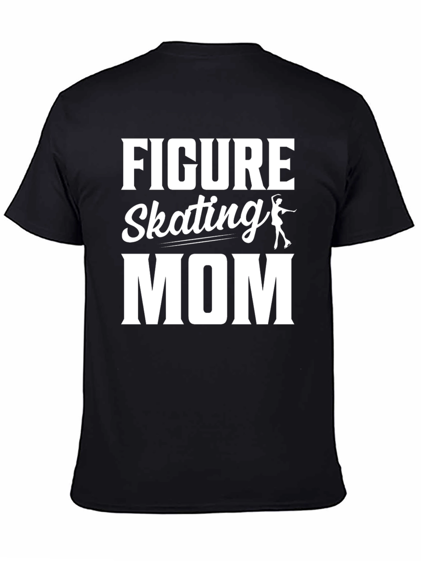 Figure Skating Mom Graphic Tee - Black Cotton Shirt