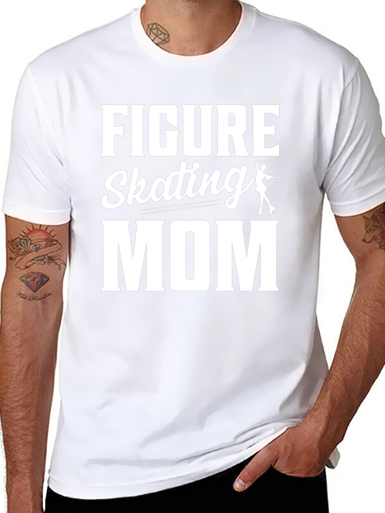 Figure Skating Mom Graphic Tee - Black Cotton Shirt