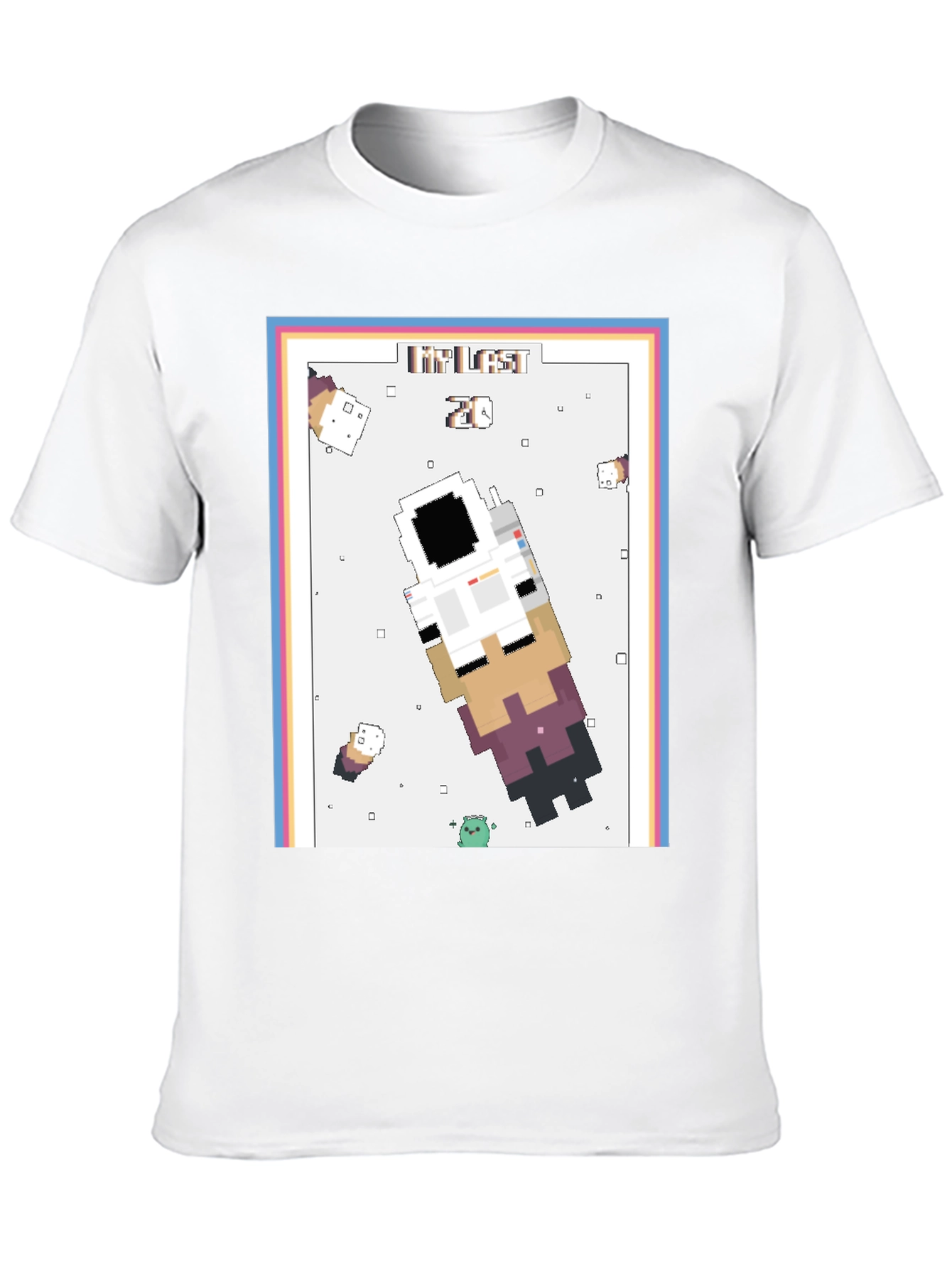 Retro Astronaut T-Shirt - Pixelated Space Adventure