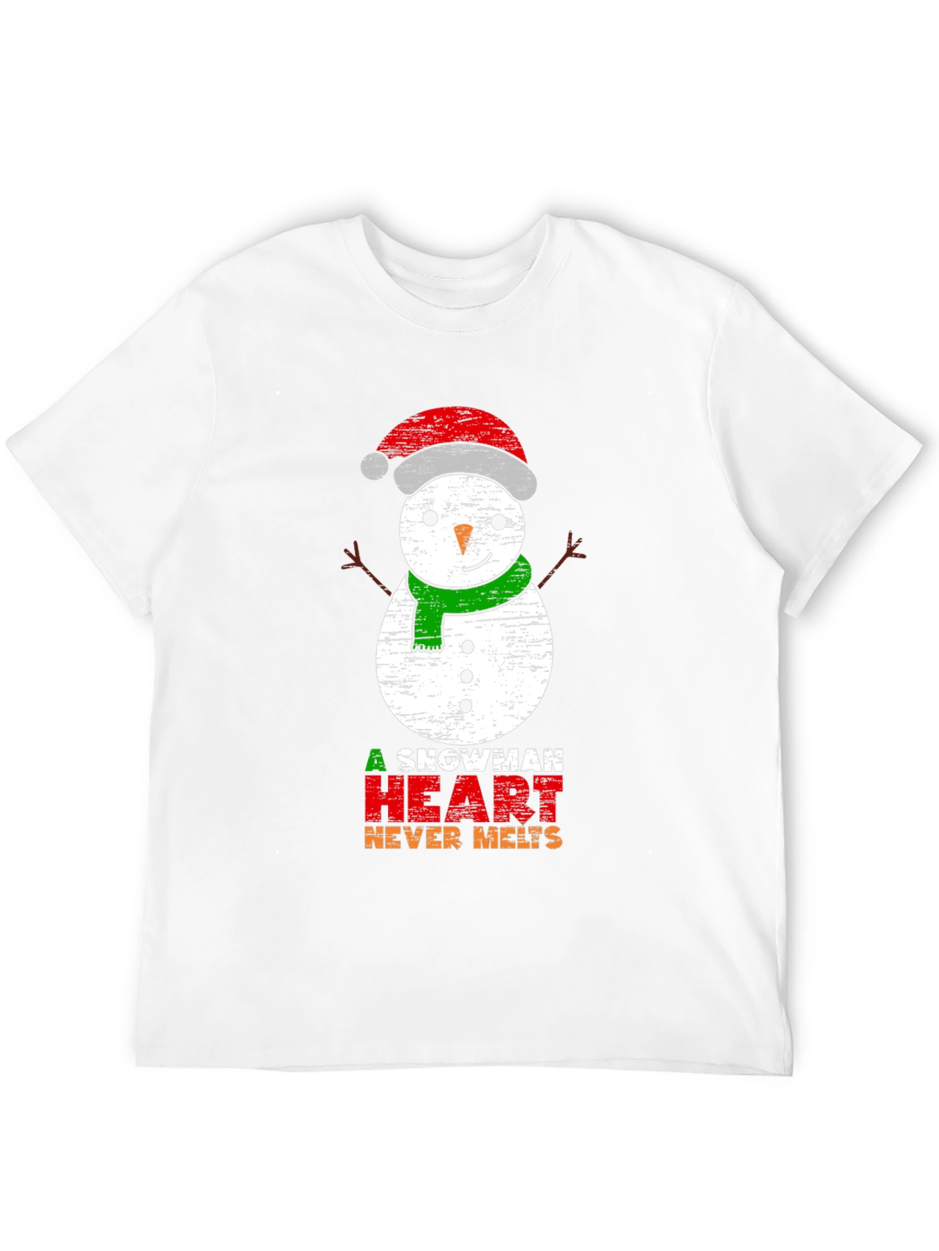 Snowman Heart T-Shirt - Never Melts