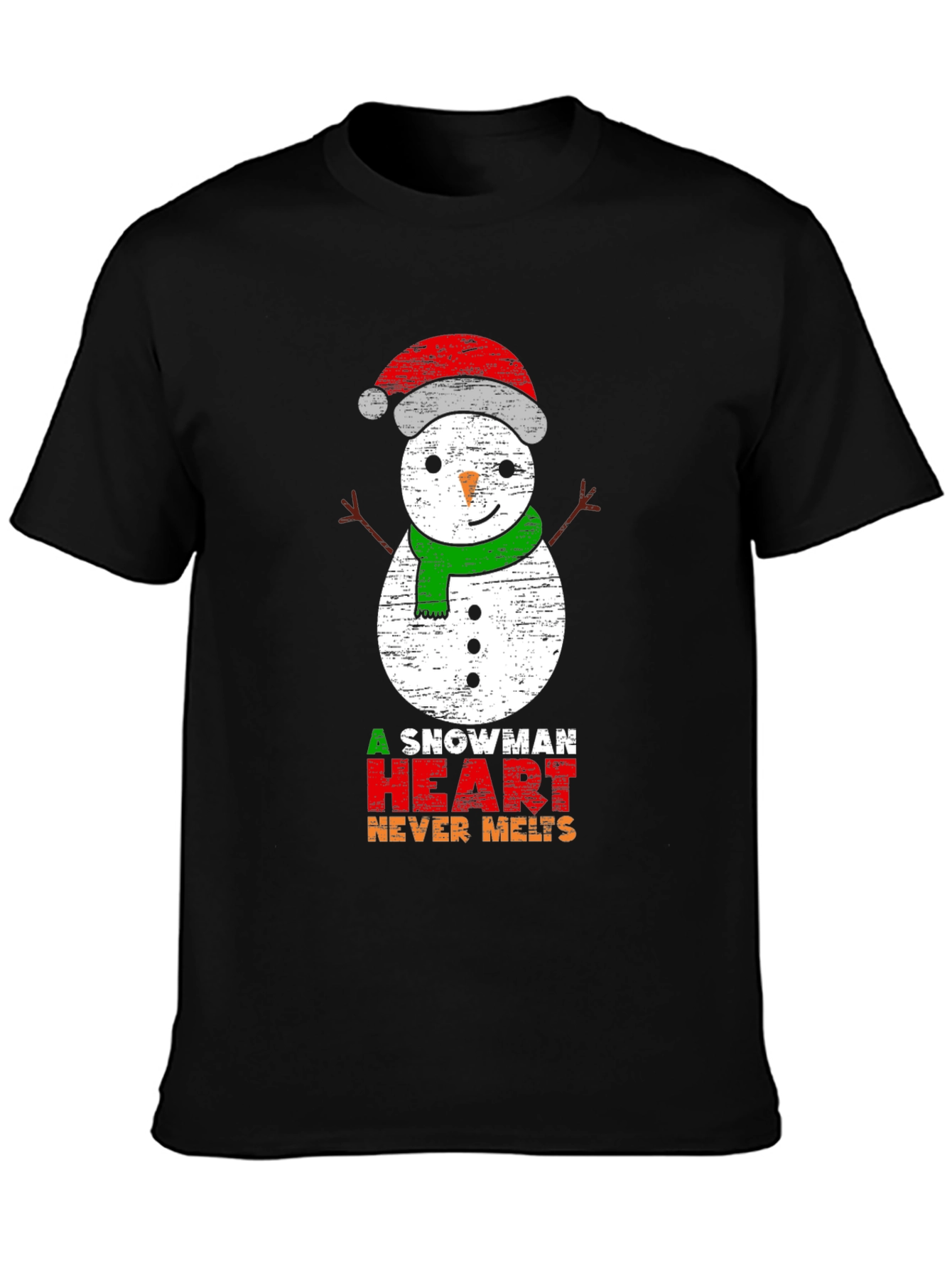Snowman Heart T-Shirt - Never Melts