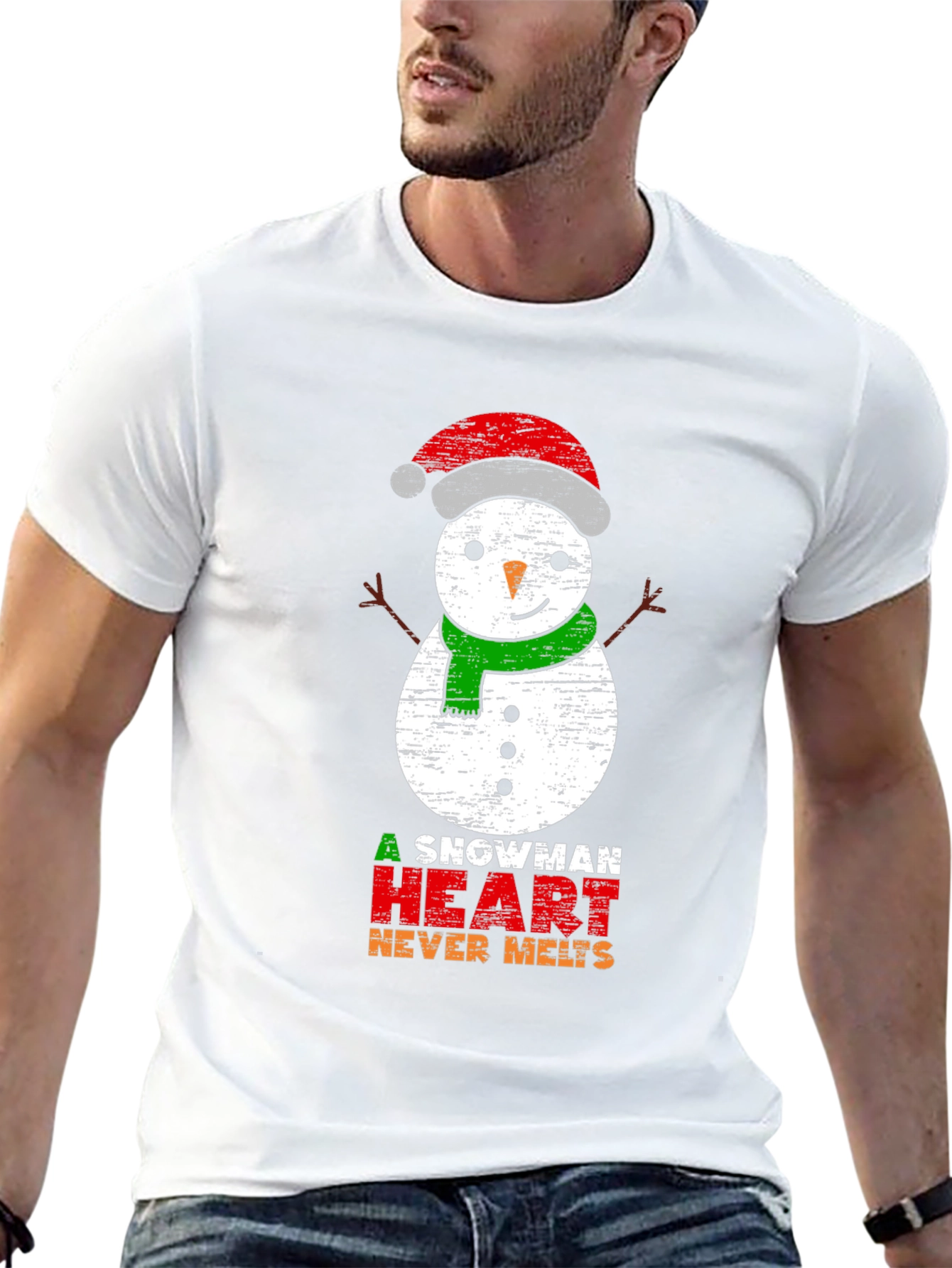 Snowman Heart T-Shirt - Never Melts