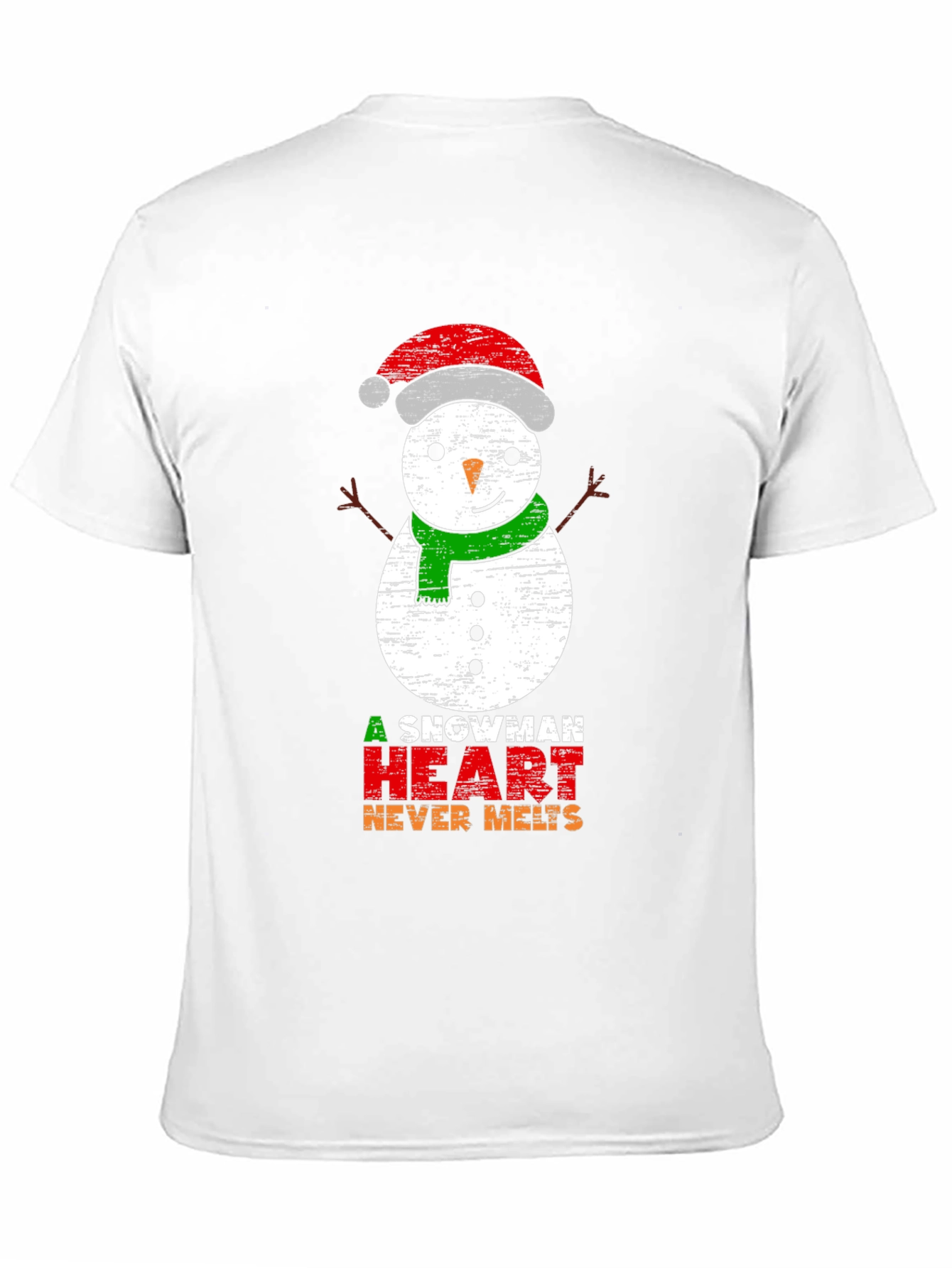 Snowman Heart T-Shirt - Never Melts