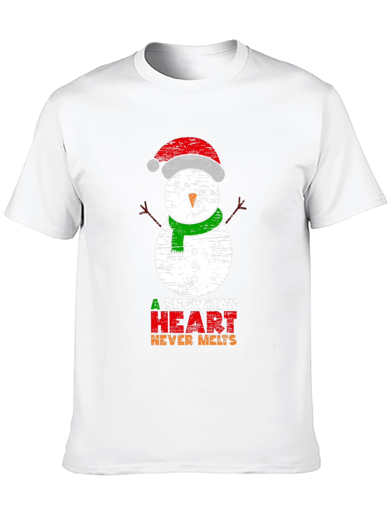 Snowman Heart T-Shirt - Never Melts