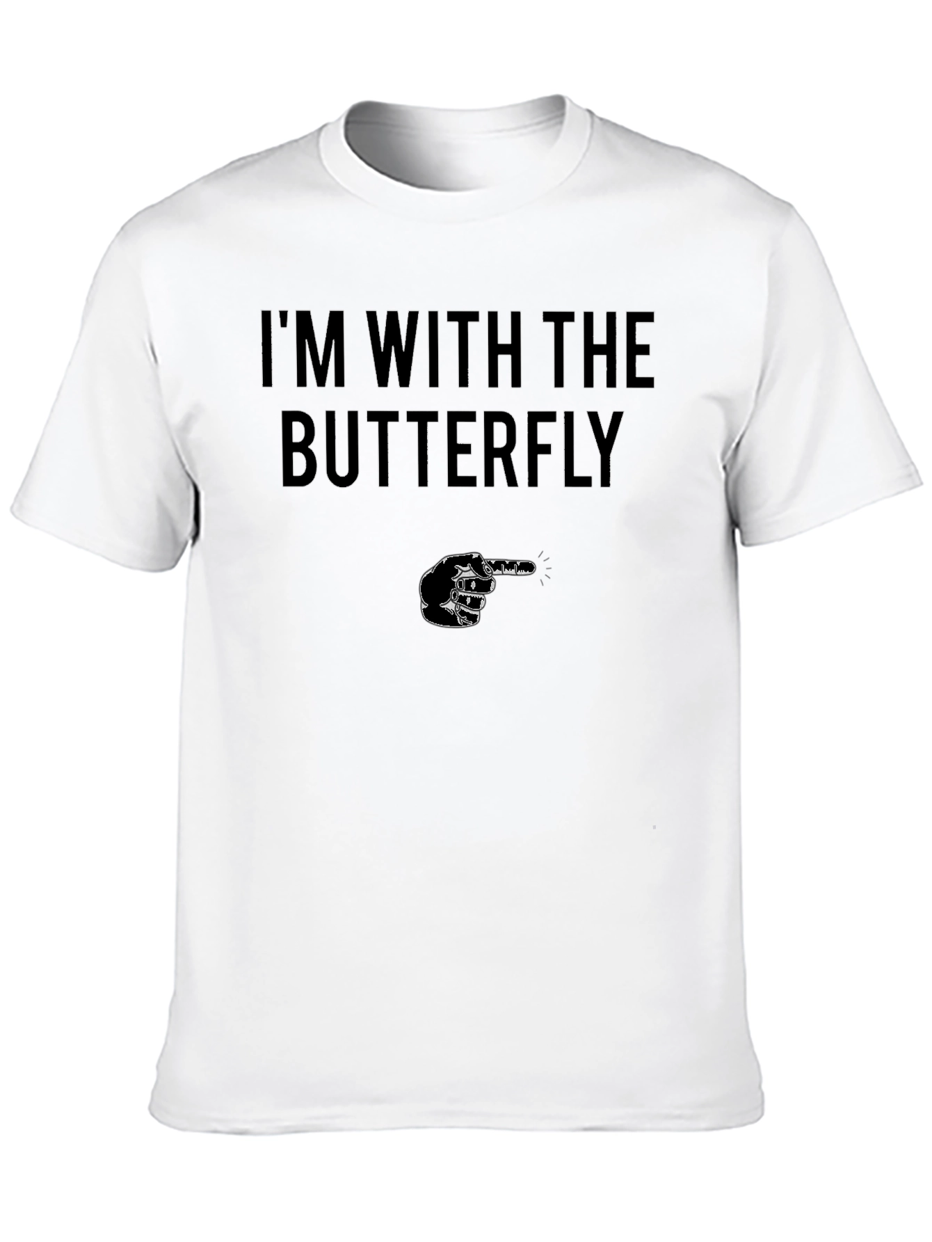 Im With The Butterfly Black Graphic Tee