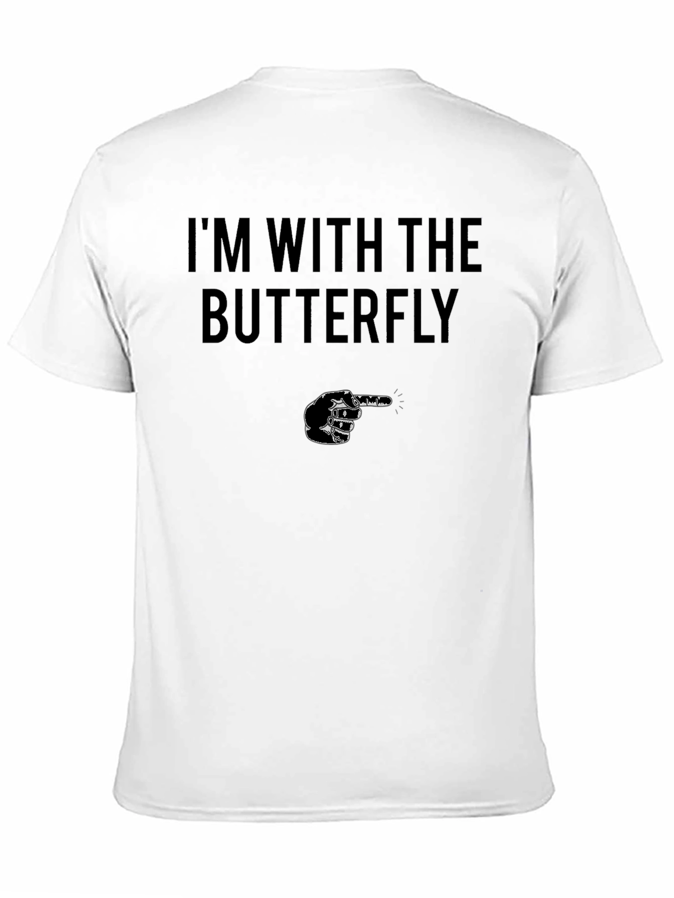 Im With The Butterfly Black Graphic Tee
