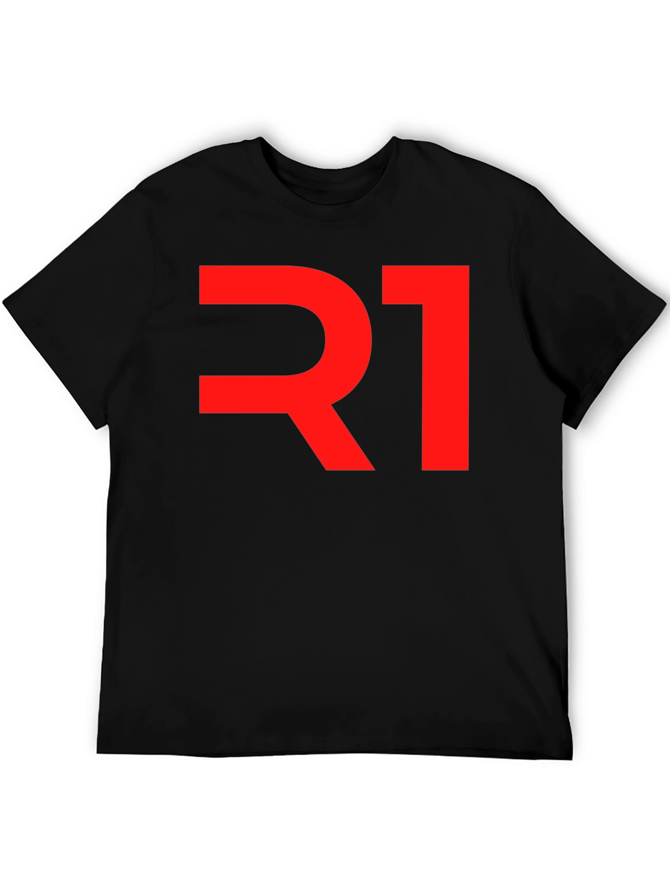 R1 Graphic Tee - Bold Red on Black Cotton