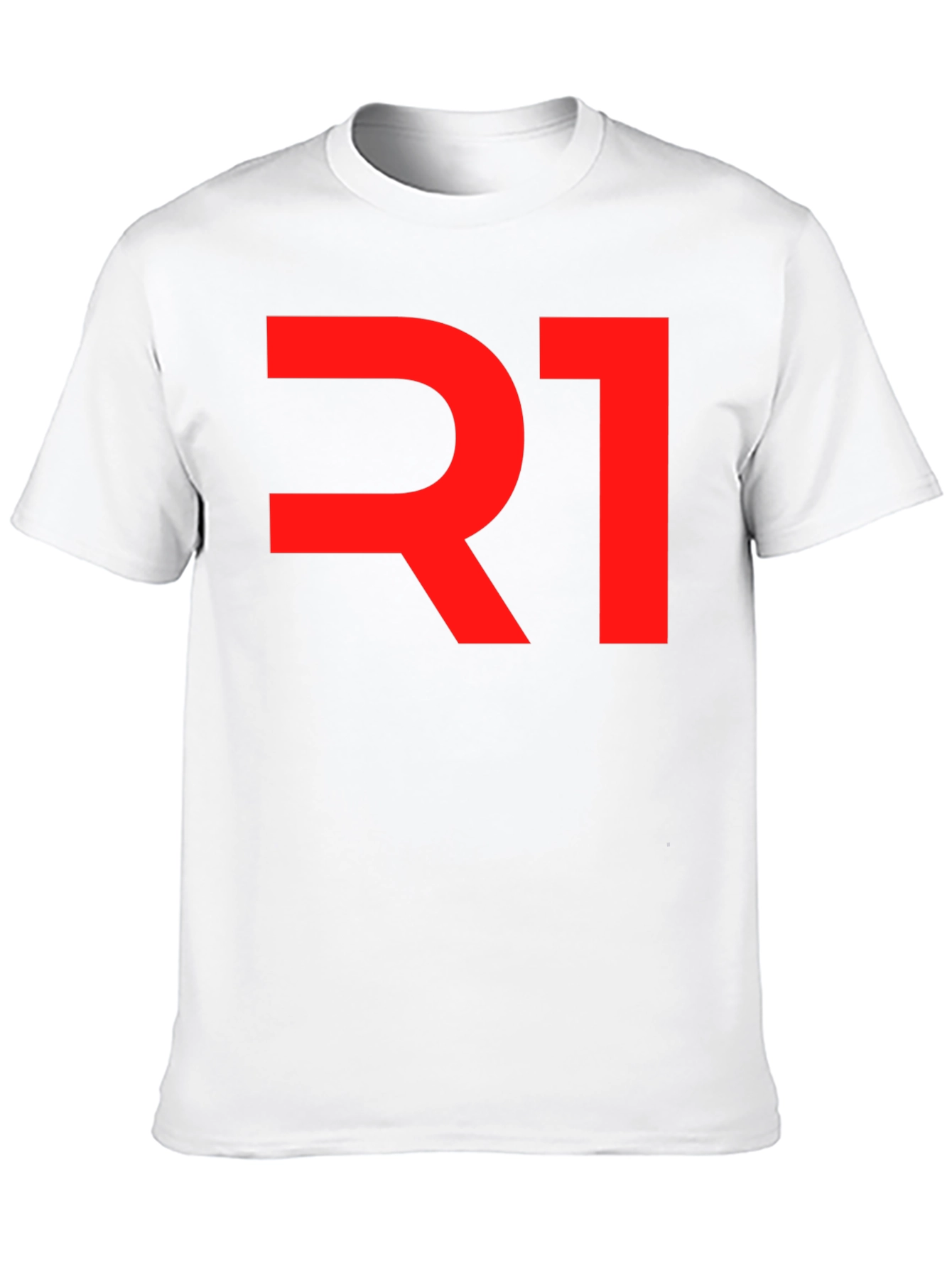 R1 Graphic Tee - Bold Red on Black Cotton