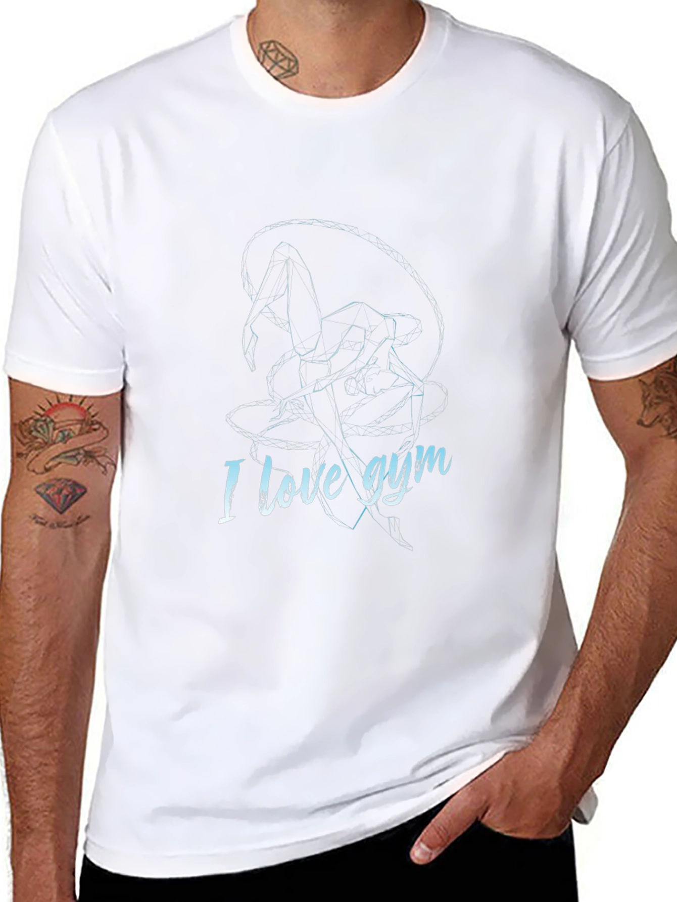 I Love Gym Graphic Tee - Mens Black T-Shirt