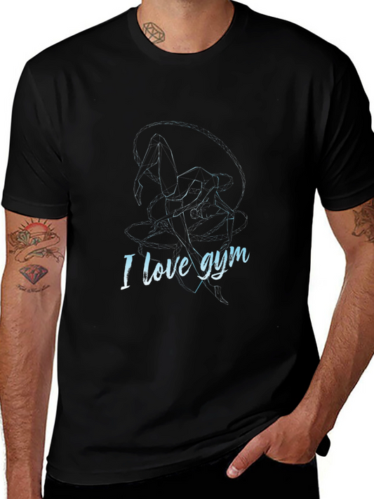 I Love Gym Graphic Tee - Mens Black T-Shirt