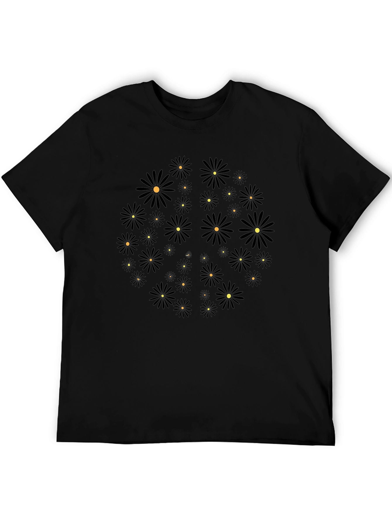 Floral Burst Black T-Shirt