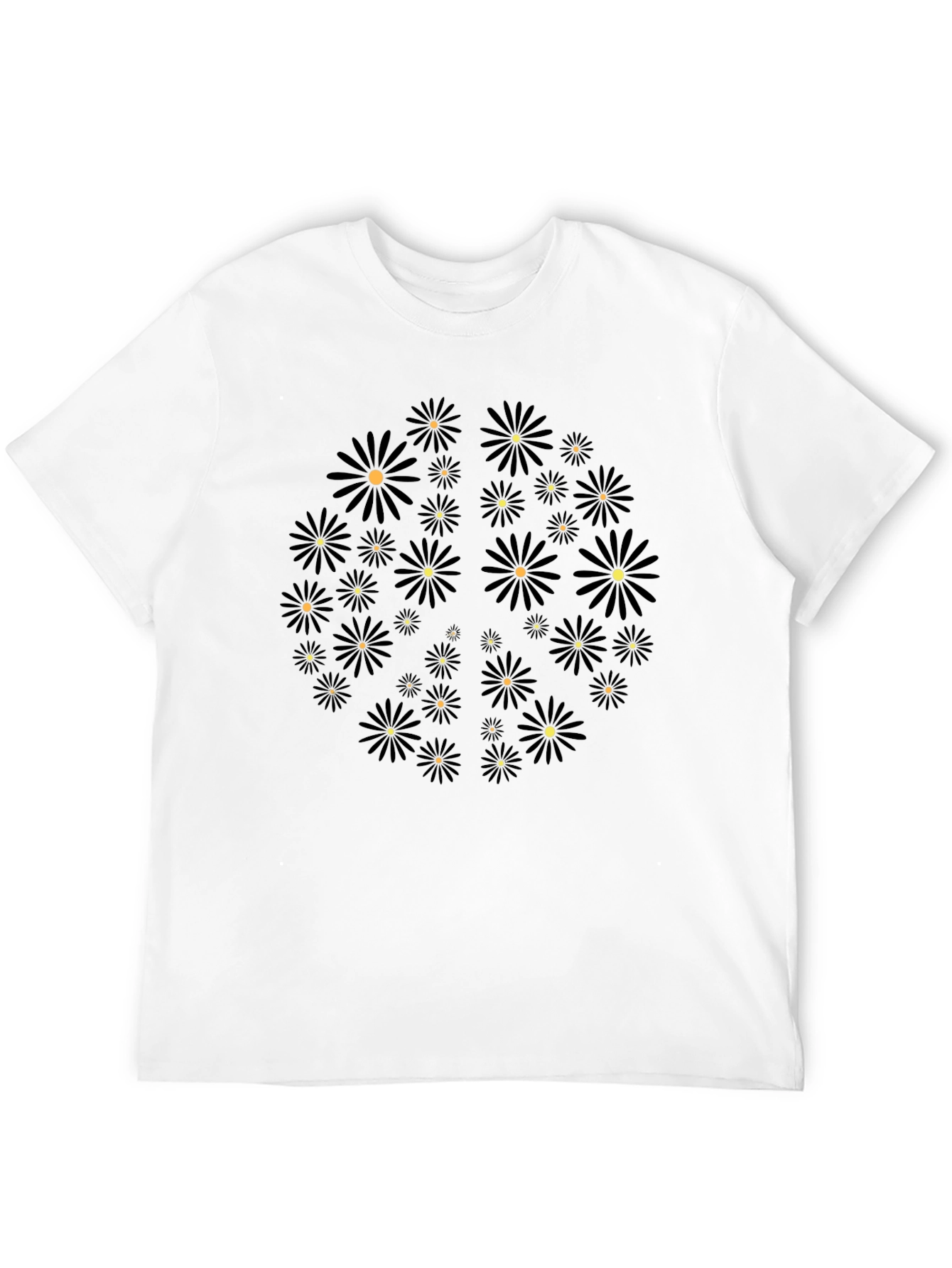 Floral Burst Black T-Shirt