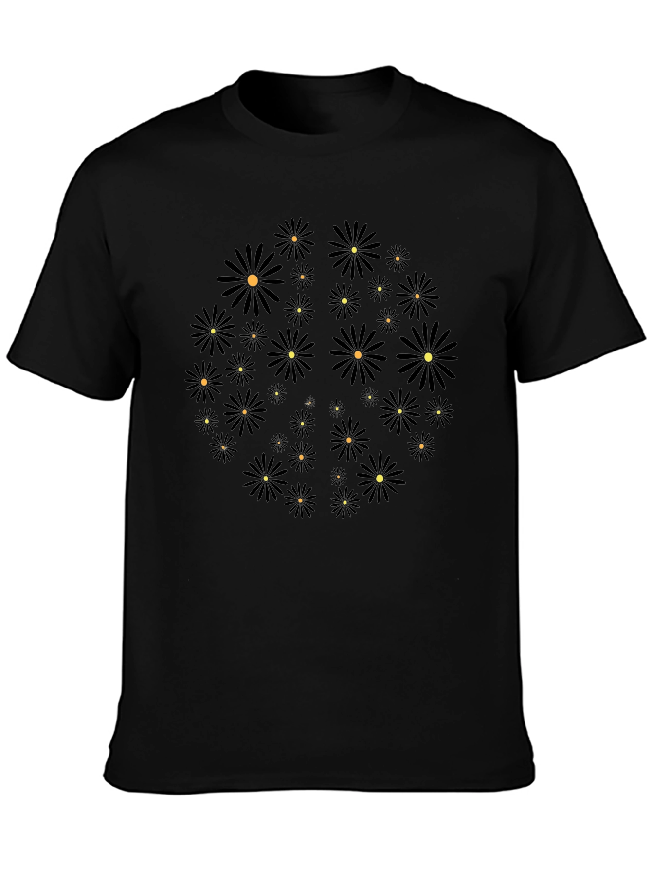 Floral Burst Black T-Shirt