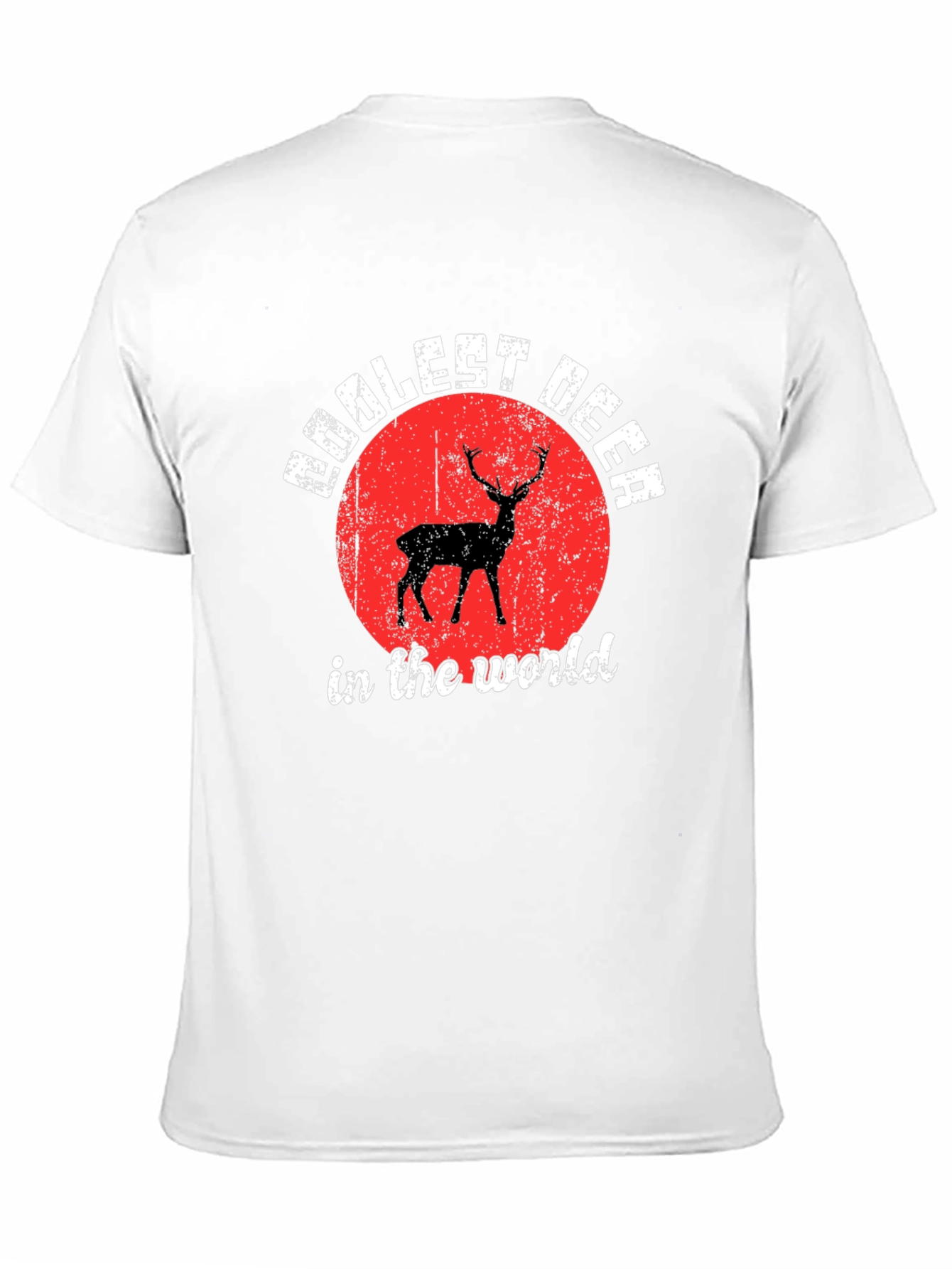 Coolest Deer T-Shirt - Black Crew Neck
