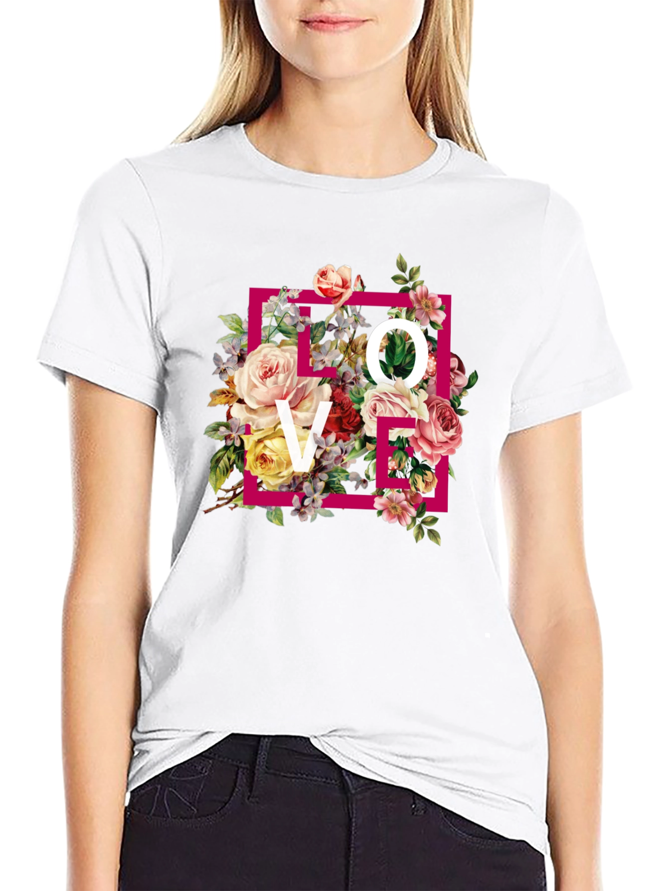 Floral Love Graphic T-Shirt - Stylish & Trendy
