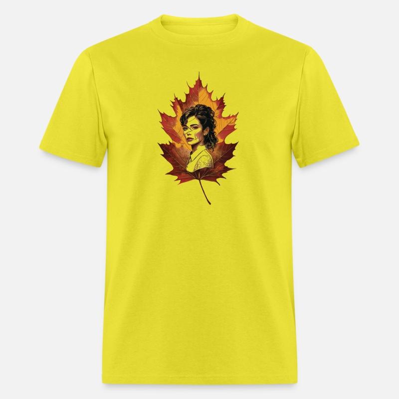 Woman Portrait with Leaf Motif