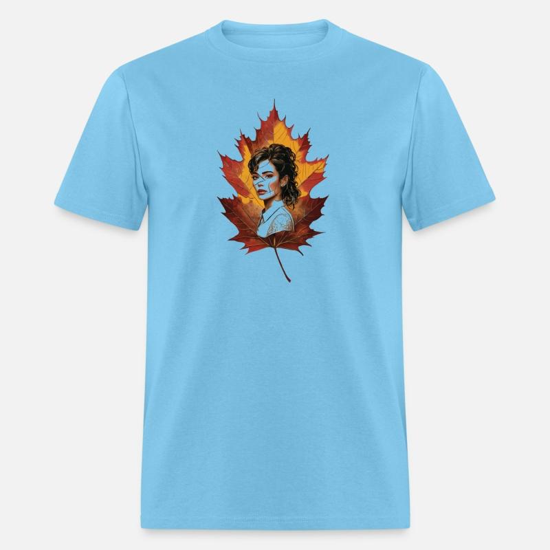 Woman Portrait with Leaf Motif