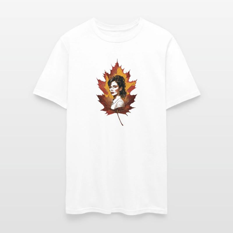 Woman Portrait with Leaf Motif