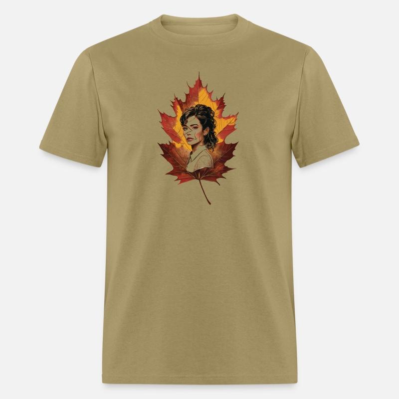 Woman Portrait with Leaf Motif