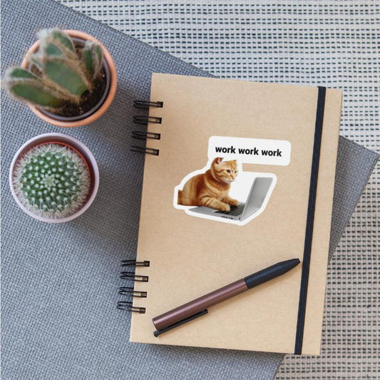 Work Work Work Cat – Funny Laptop Cat with Speech