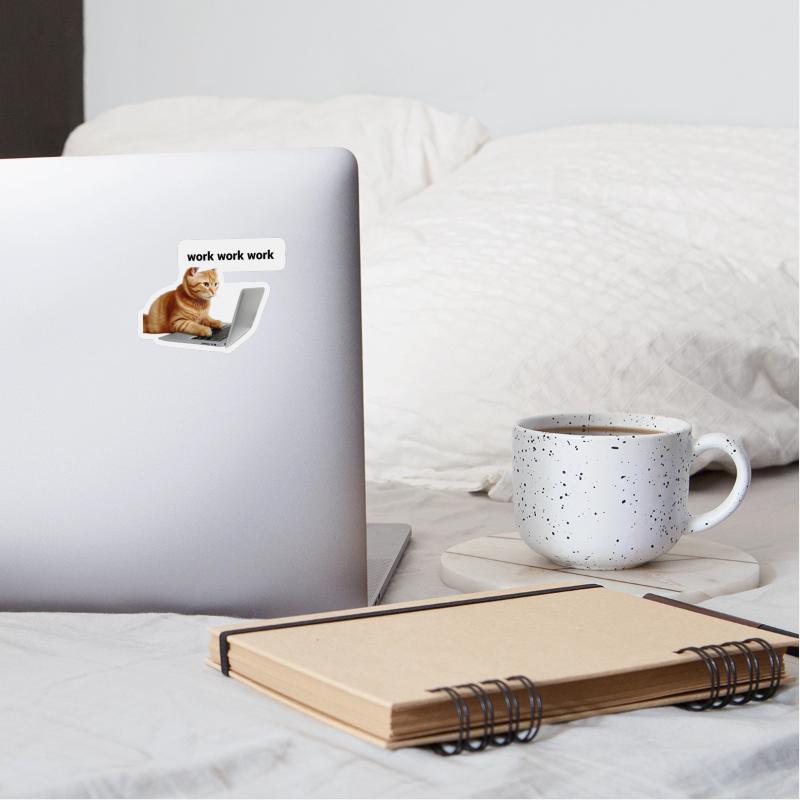 Work Work Work Cat – Funny Laptop Cat with Speech