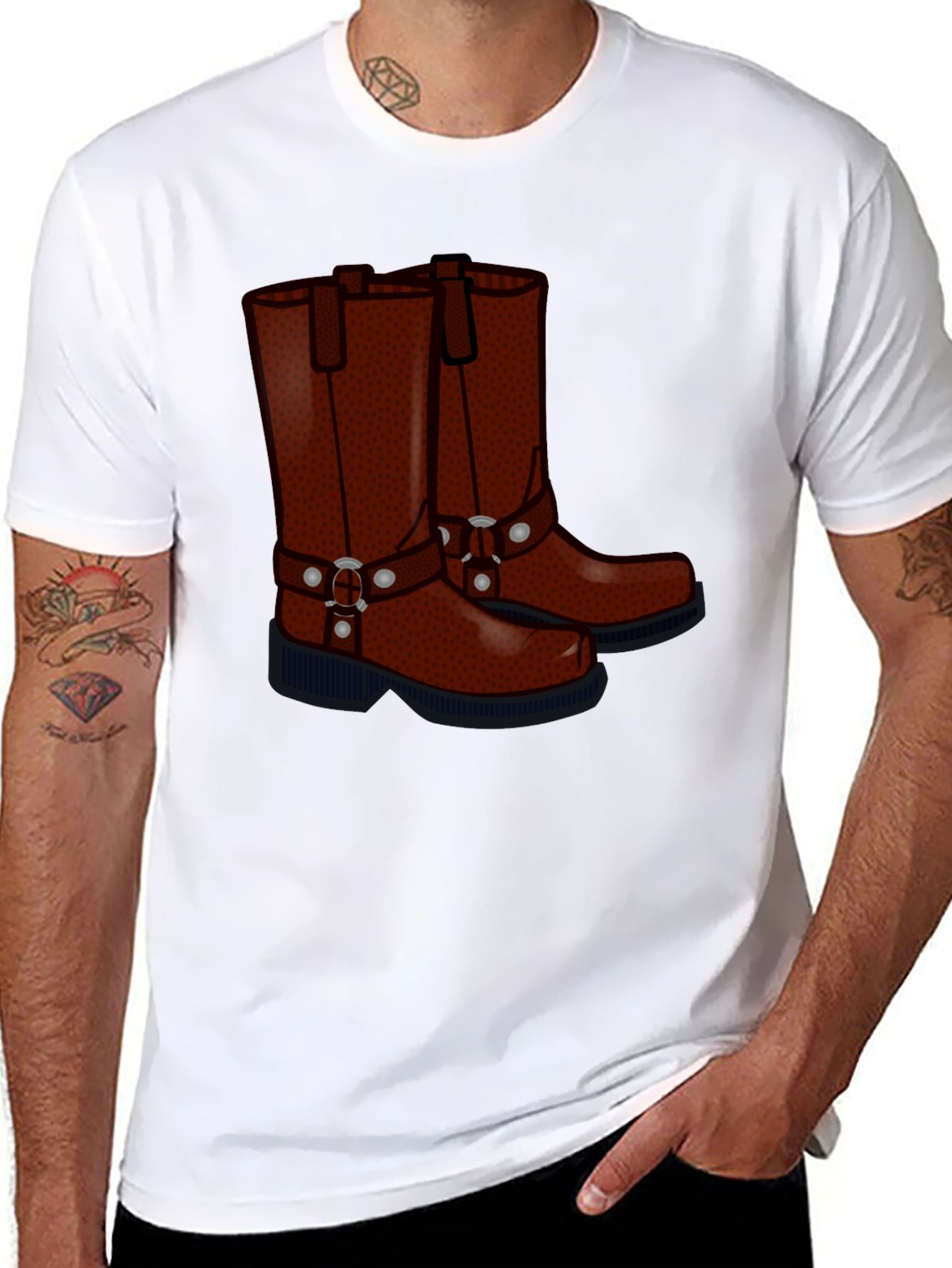 Cowboy Boots Graphic T-Shirt - Western Style Tee