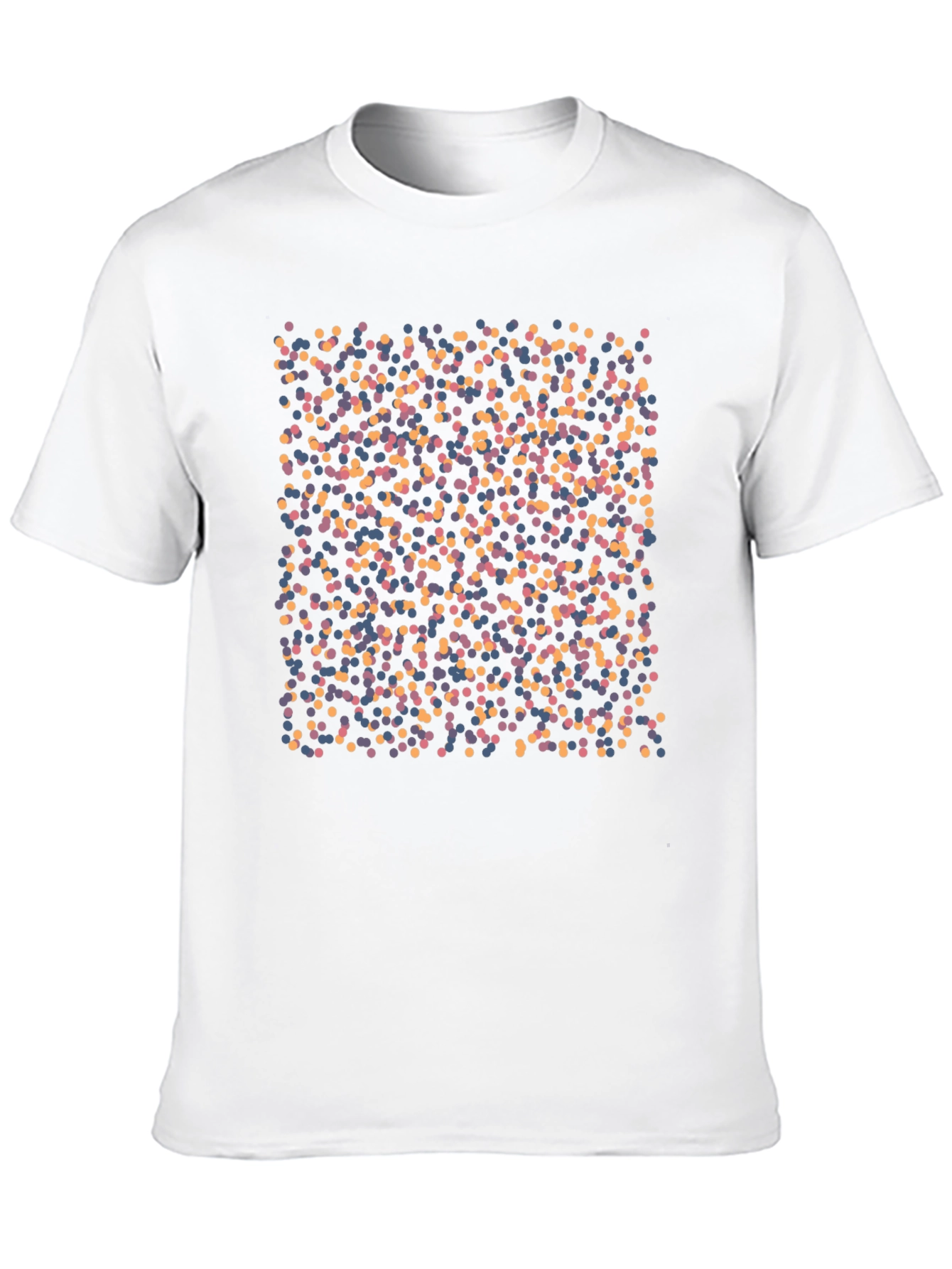 Abstract Polka Dot Patterned Black T-Shirt
