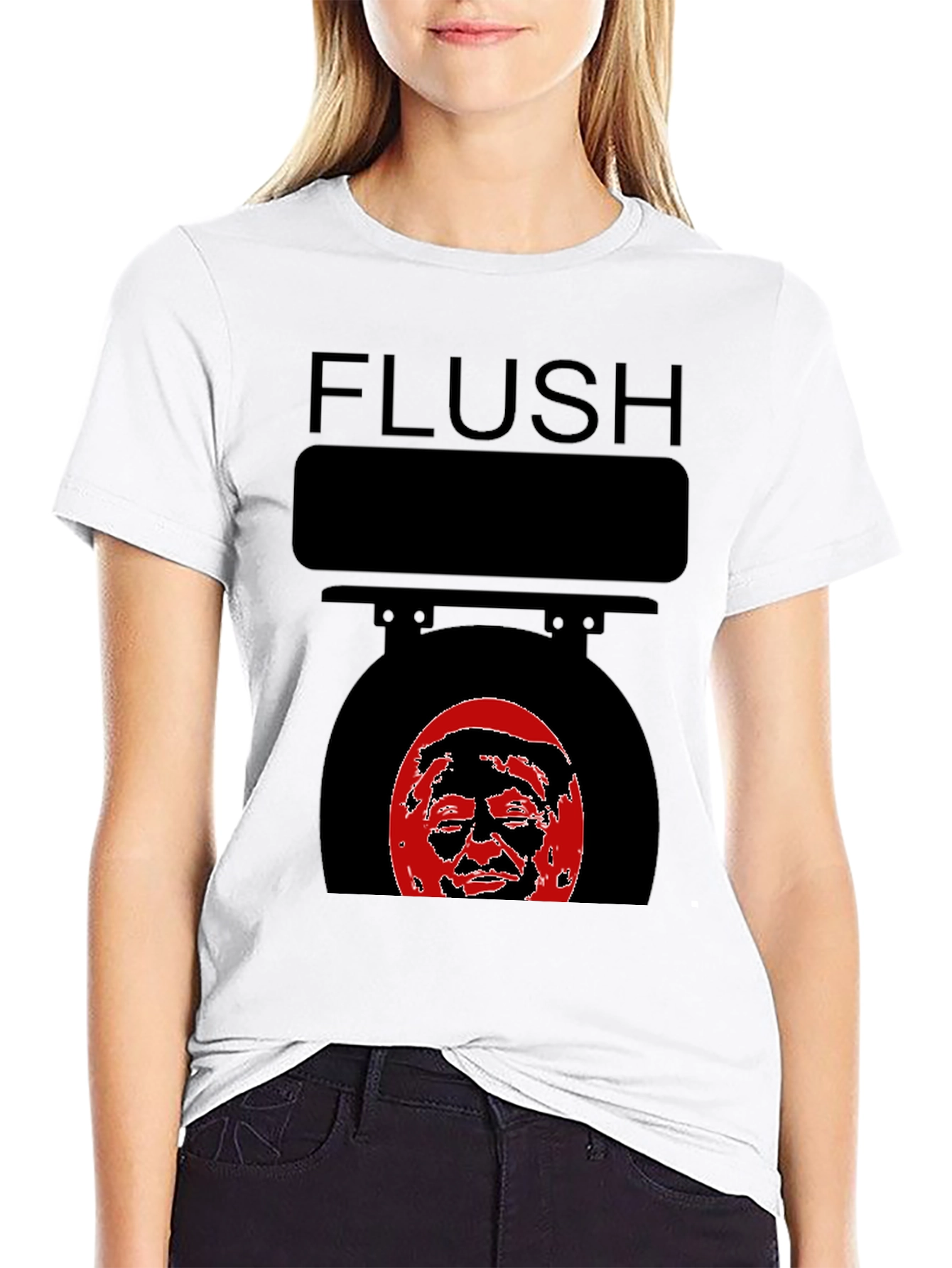 Flush Toilet T-Shirt Anti Trump Political Humor