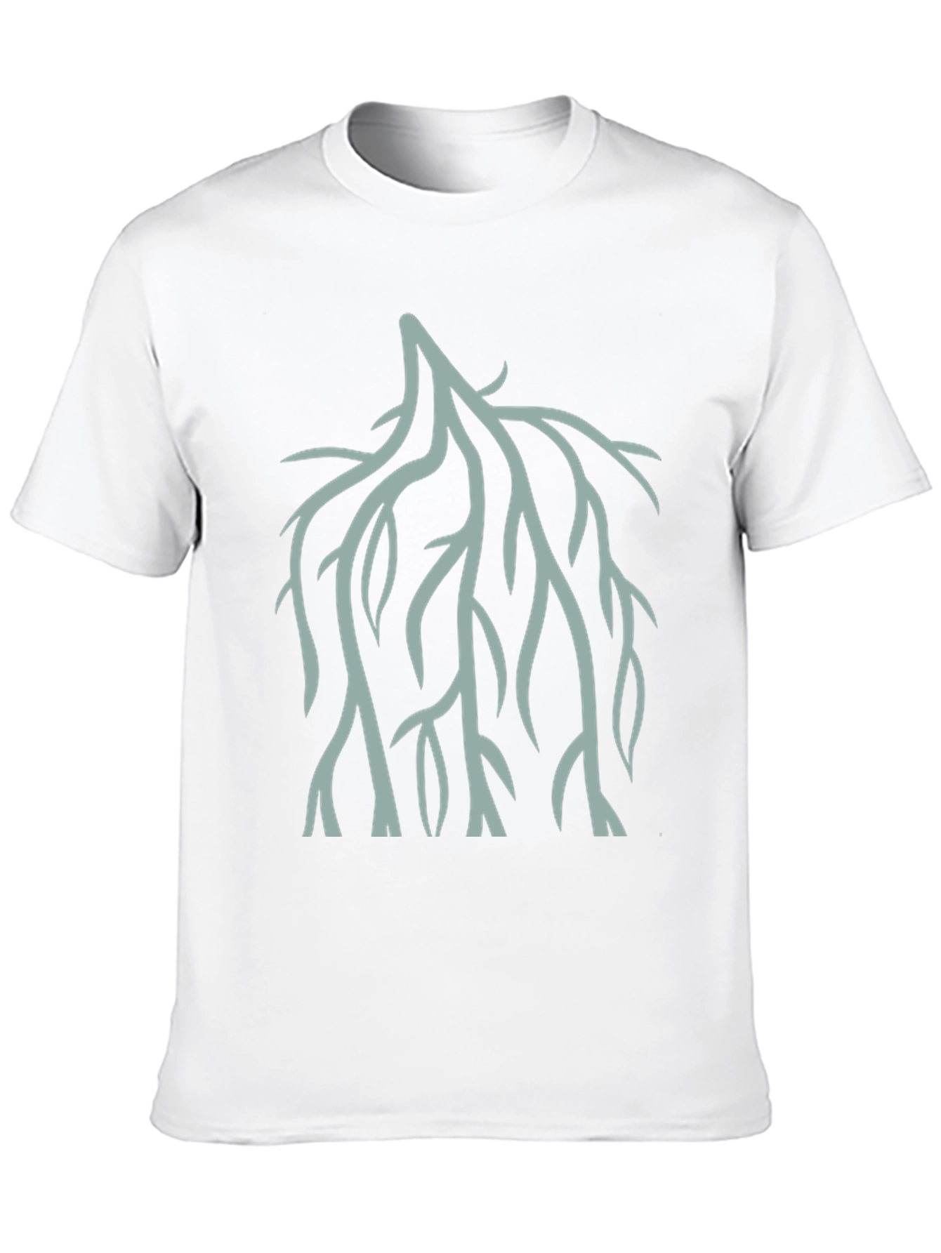 Abstract Branch Print Tee - Black Cotton