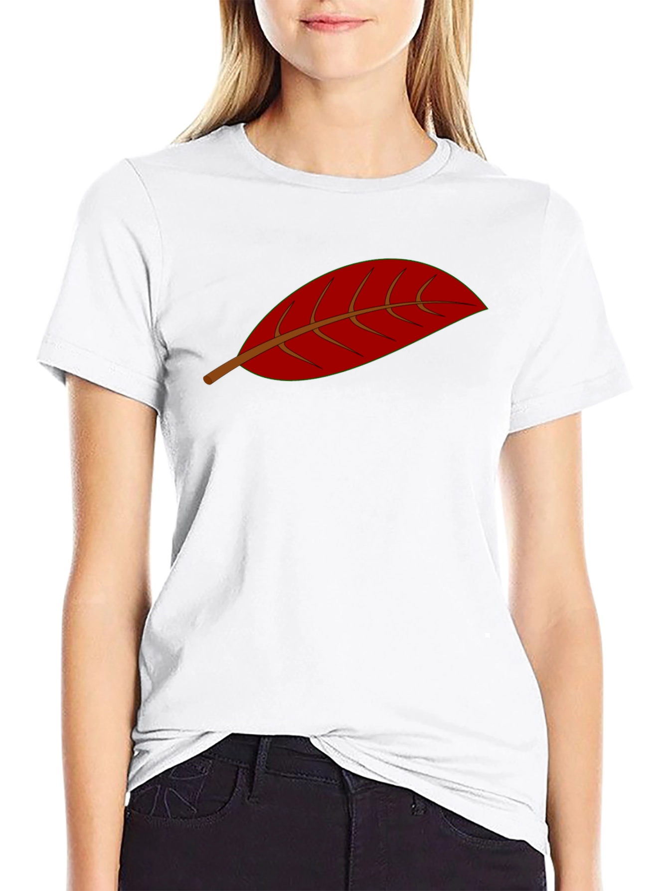 Red Leaf Graphic T-Shirt - Stylish Casual Wear