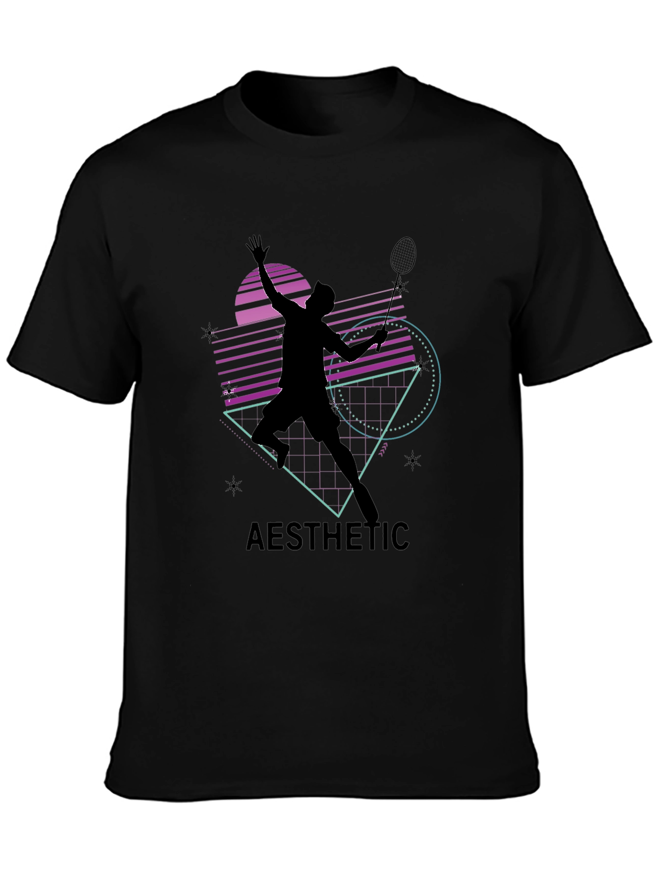 Aesthetic Badminton Player Graphic Tee