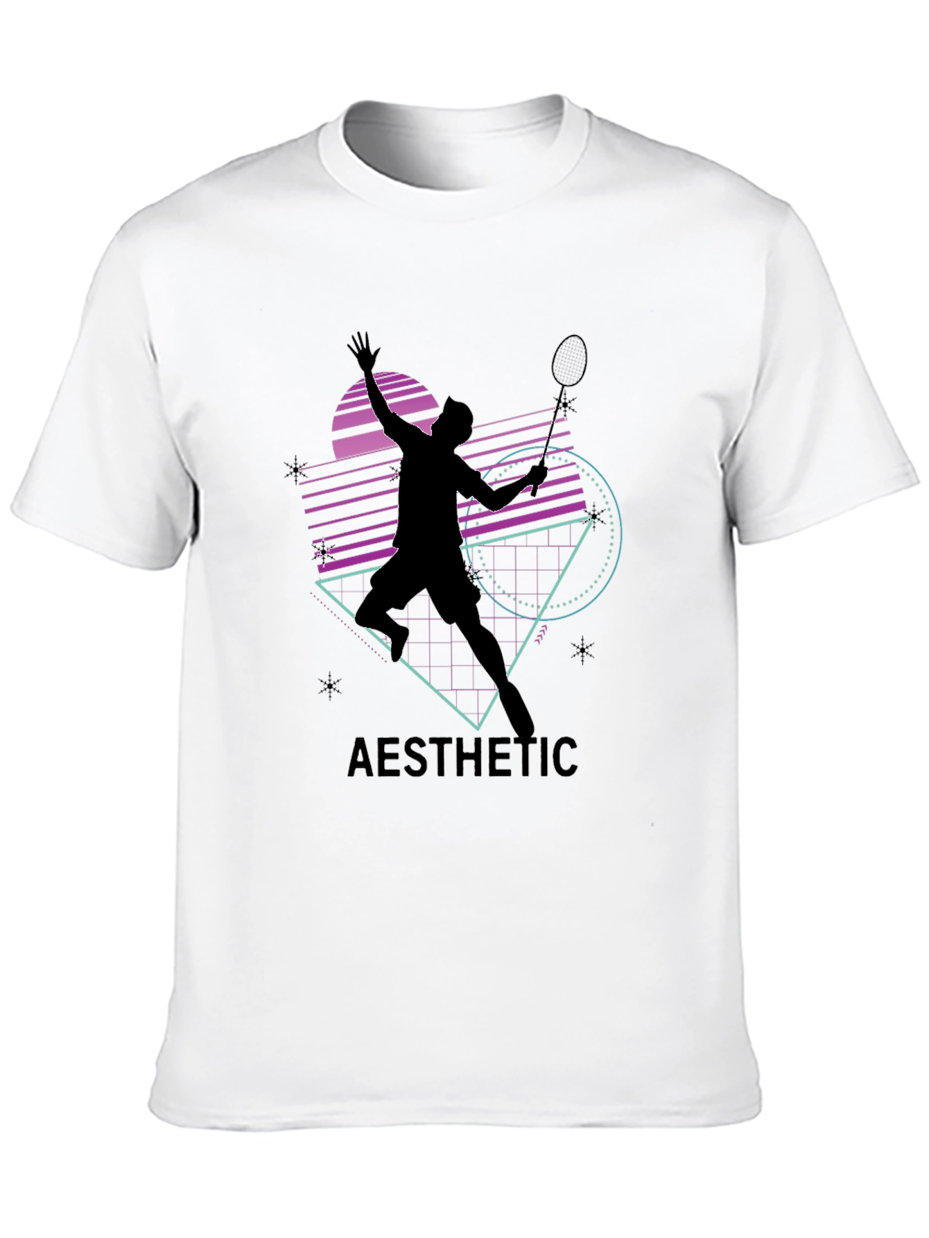 Aesthetic Badminton Player Graphic Tee