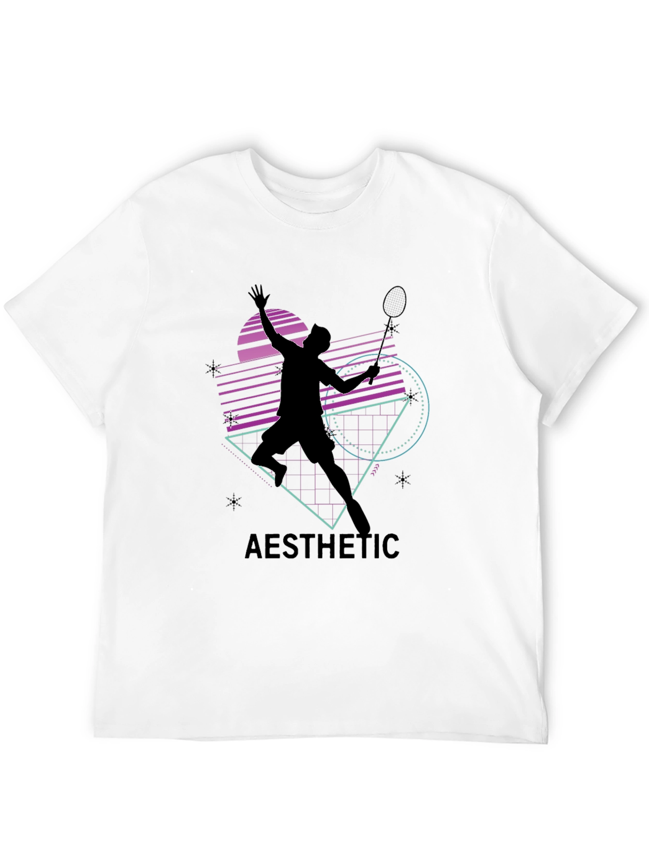 Aesthetic Badminton Player Graphic Tee