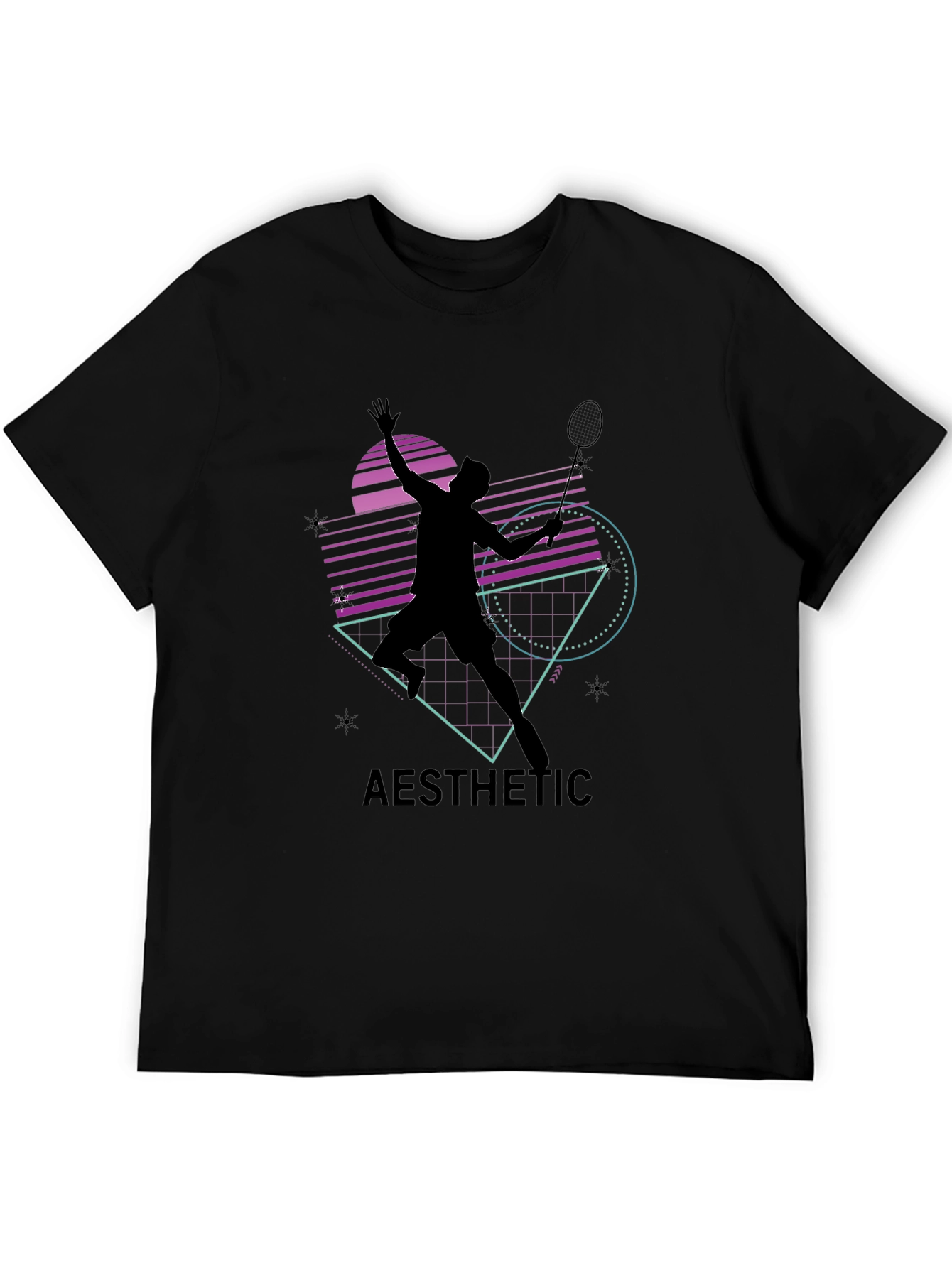 Aesthetic Badminton Player Graphic Tee
