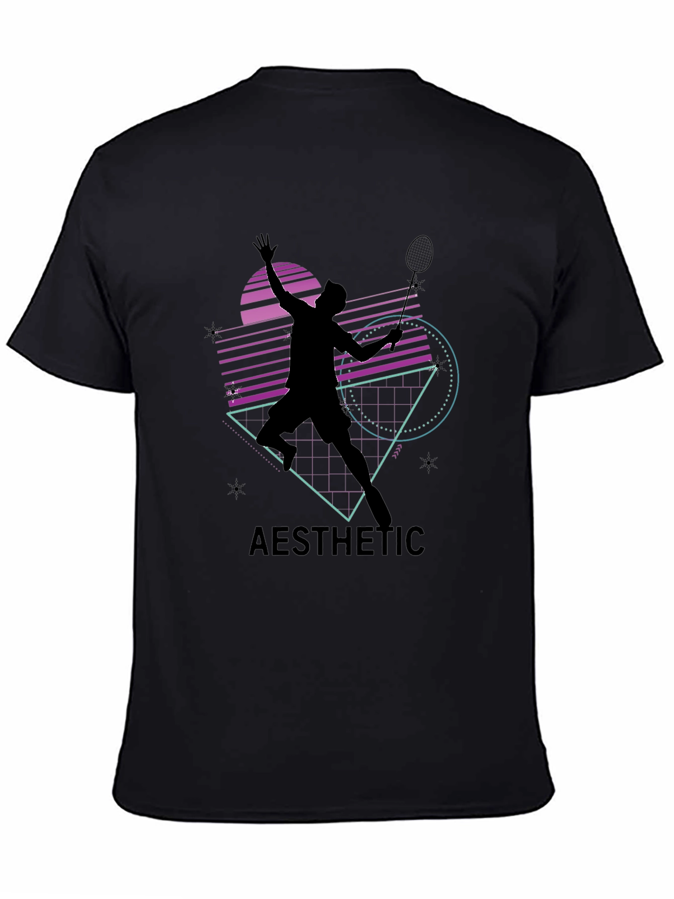 Aesthetic Badminton Player Graphic Tee