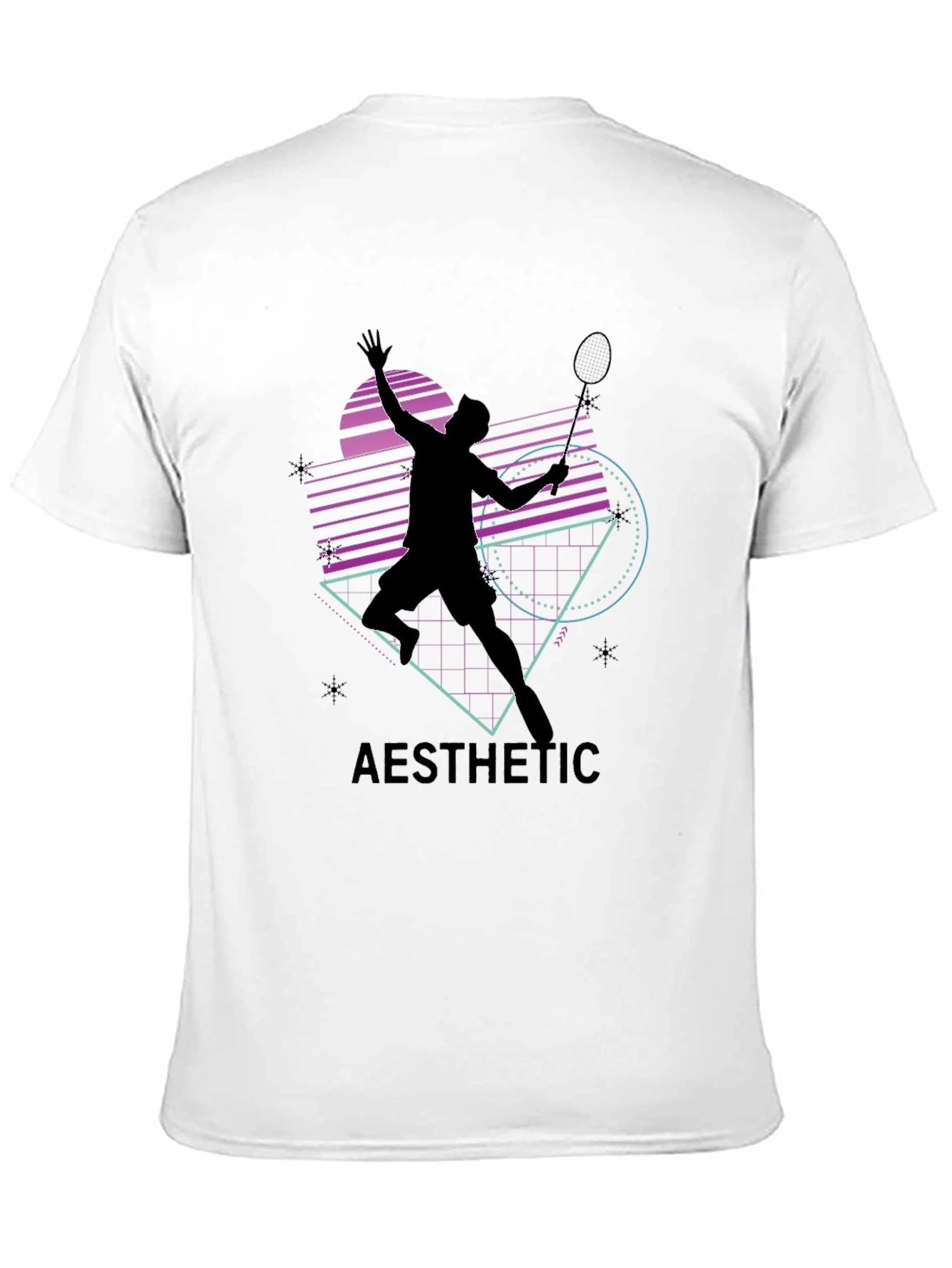 Aesthetic Badminton Player Graphic Tee