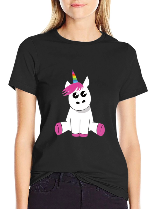 Unicorn Graphic Tee - Whimsical Black T-Shirt