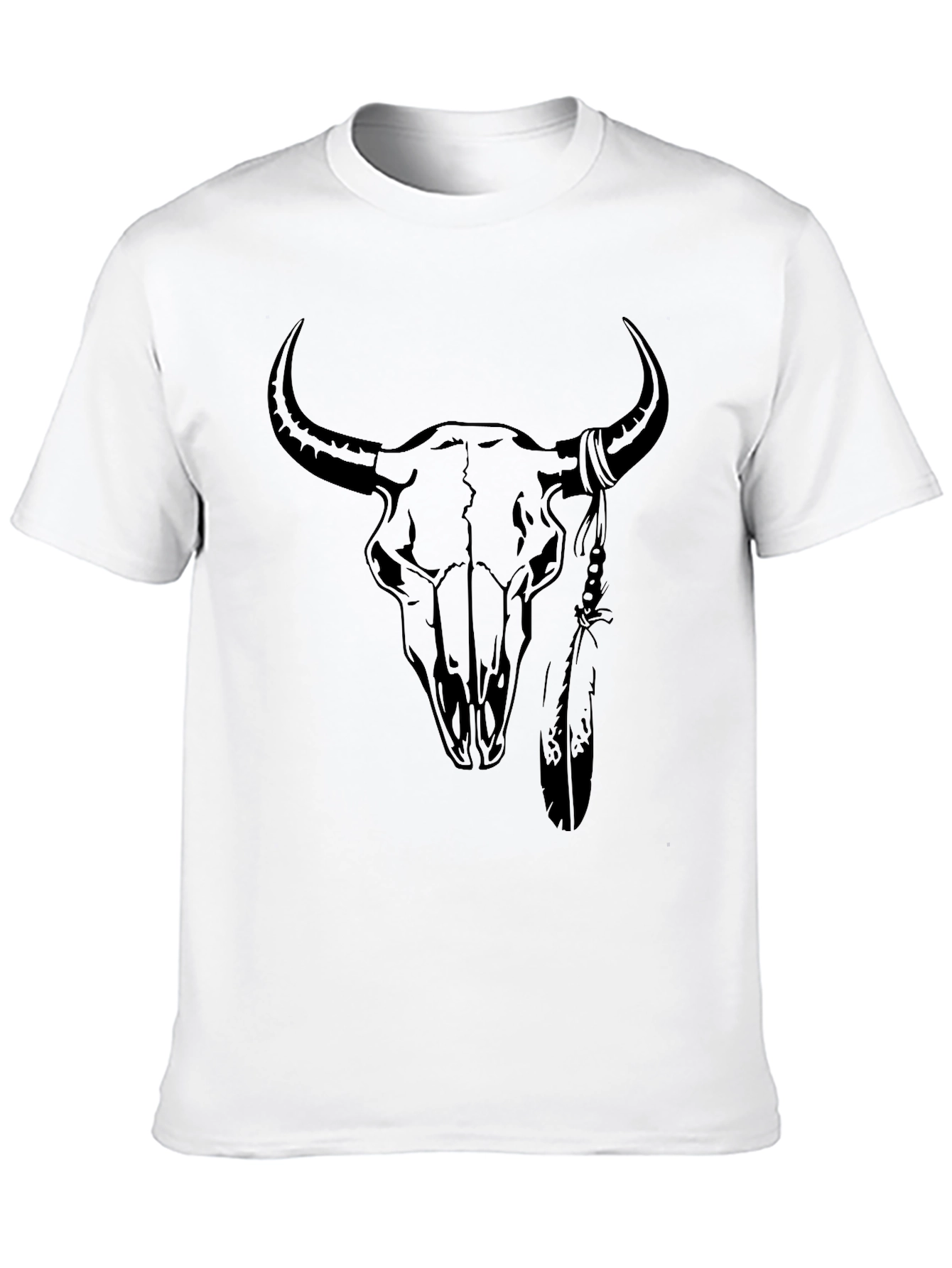 Black Bull Skull Graphic Tee
